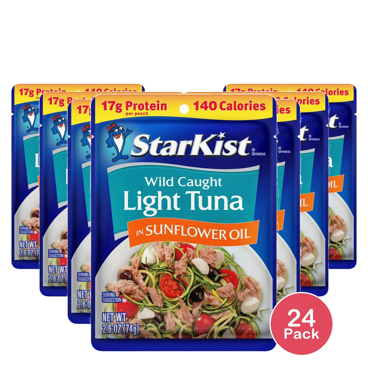 StarKist Chunk Light Tuna in Sunflower Oil Pouch - 2.6 Oz (Pack of 24)