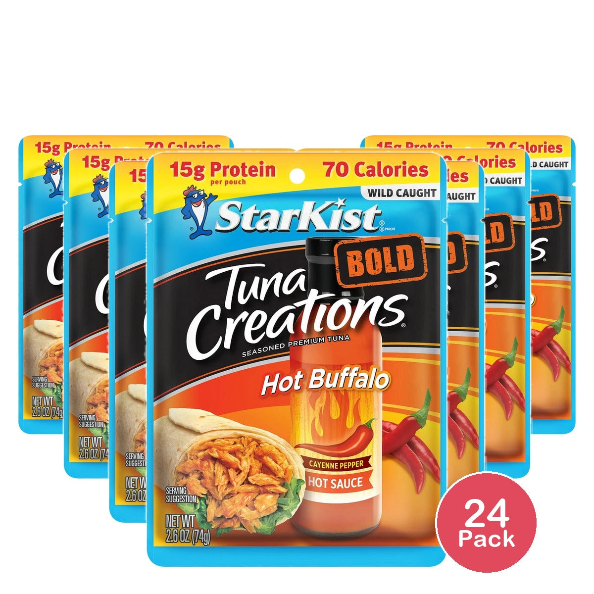 StarKist Tuna Creations® BOLD Hot Buffalo Style Pouch - 2.6 Oz (Pack of 24)