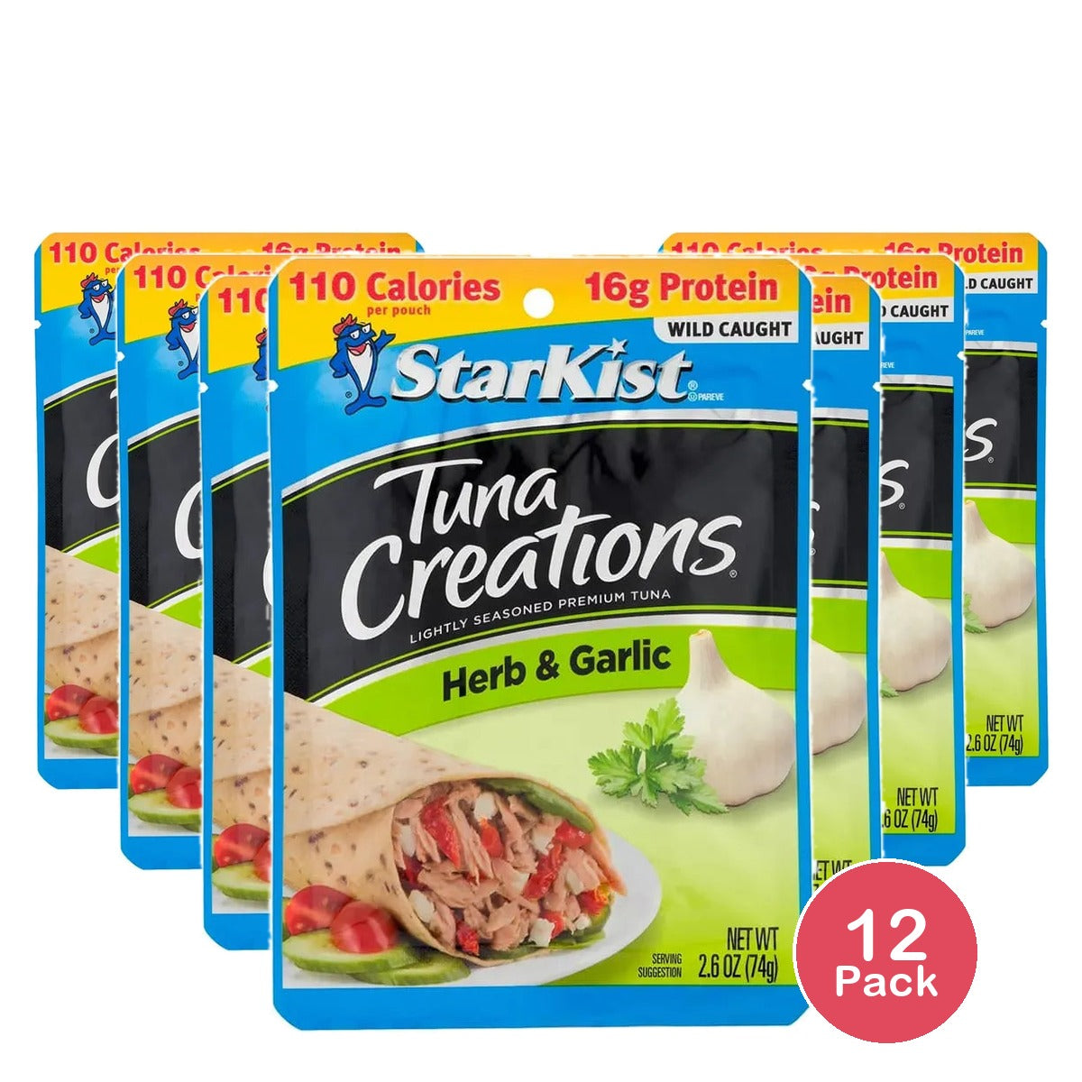 StarKist Tuna Creations Herb And Garlic Pouch 2.6Oz (Pack of 24)