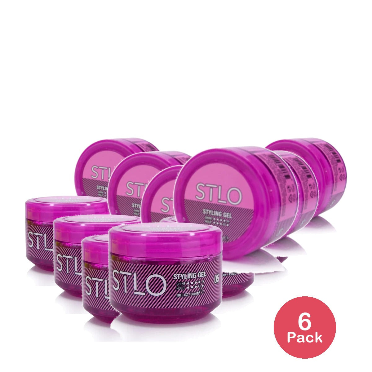 Stlo Hair Styling Gel 10 Oz (Pack of 6)