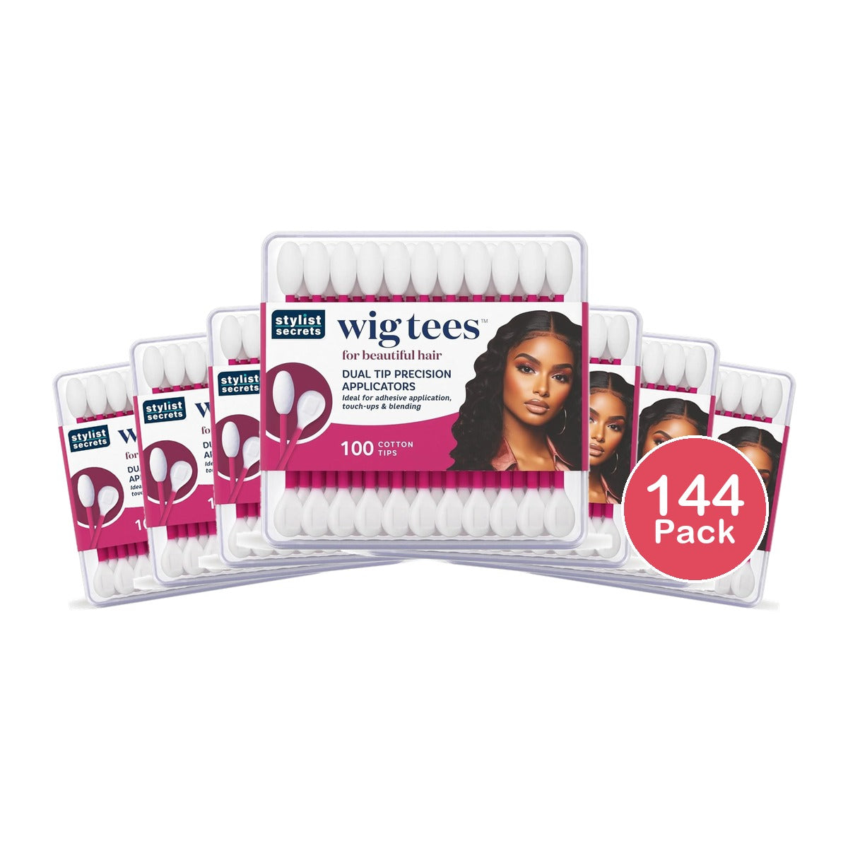Stylist Secrets Classic Wig Tees Dual-Tip Cotton Swabs 100 Count (Pack of 144)