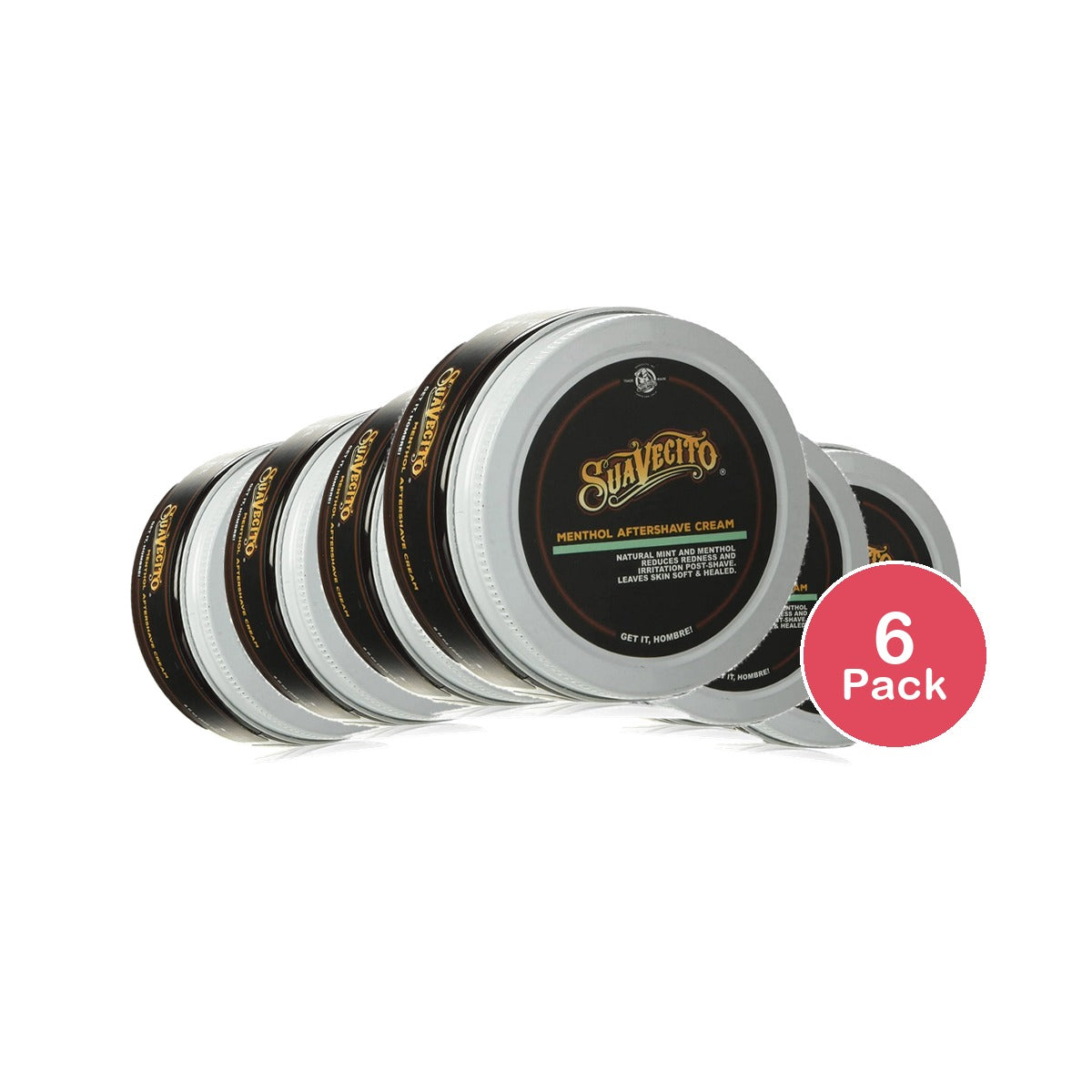Suavecito Menthol Aftershave 8 Oz (Pack of 6)