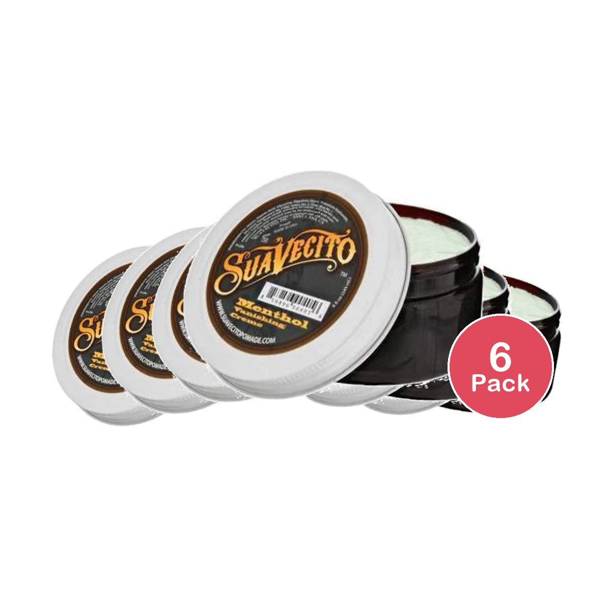 Suavecito Pomade Shaving Creme 8 Oz (Pack of 6)