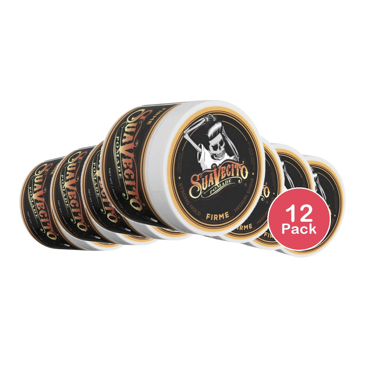 Suavecito Strong Hold Pomade 4 Oz (Pack of 12)