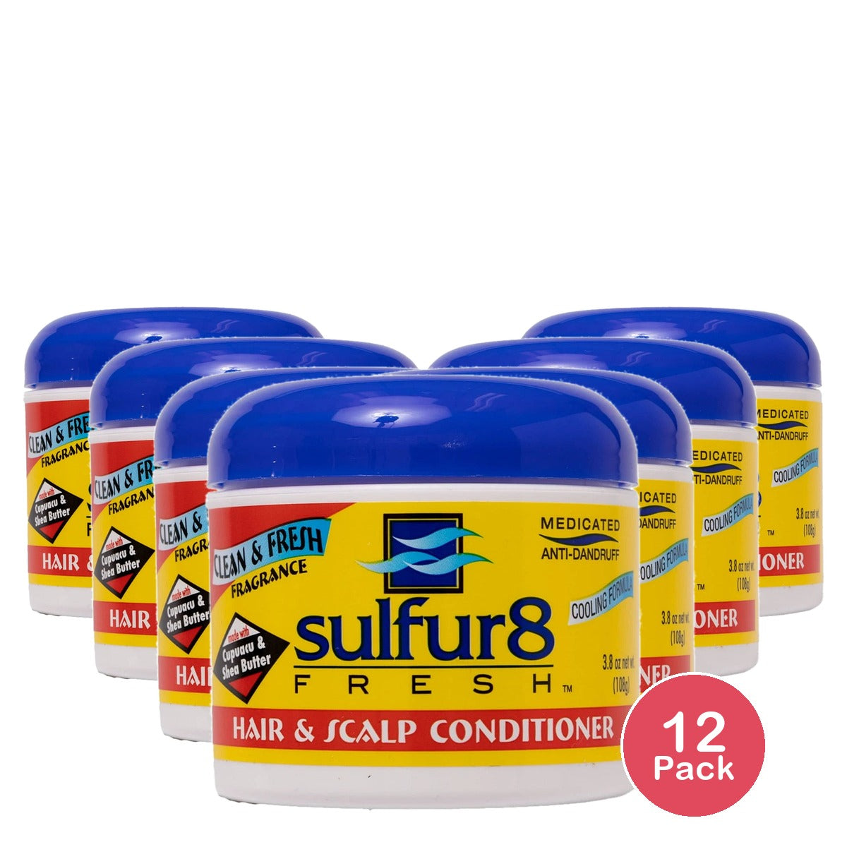 Sulfur 8 Fresh Medicated Anti-dandruff Hair & Scalp Conditioner 3.8 oz net (Pack of 12)