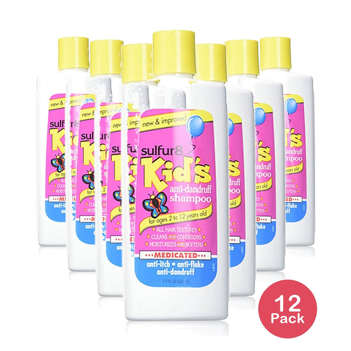 Sulfur 8 Kids Anti-Dandruff Shampoo 7.5 Oz (Pack of 12)