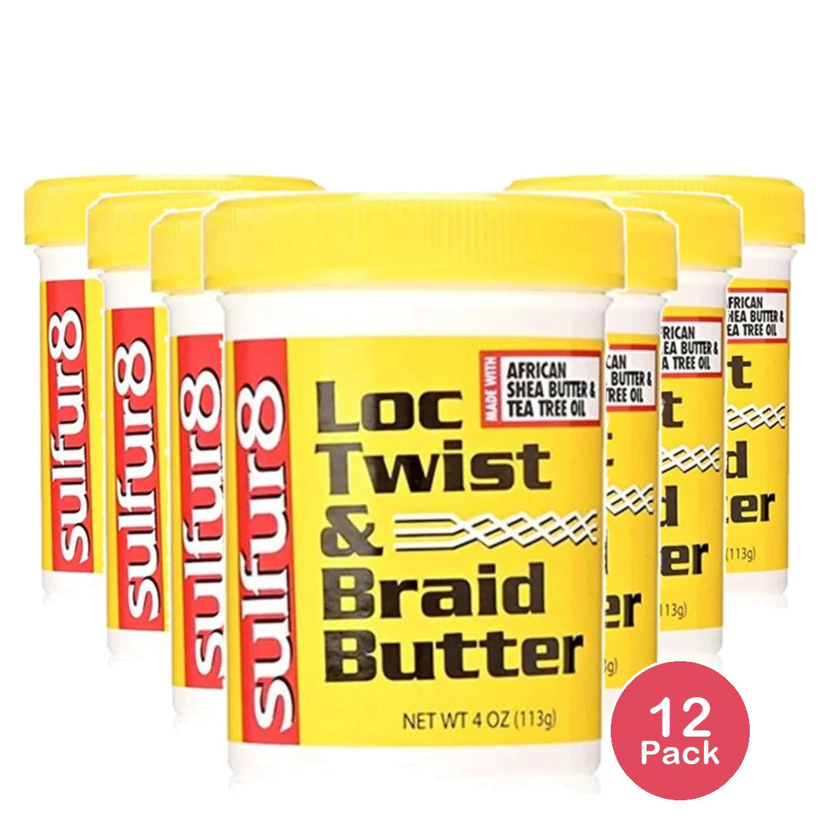 Sulfur8 Loc Twist & Braid Butter 4 Oz (Pack of 12)