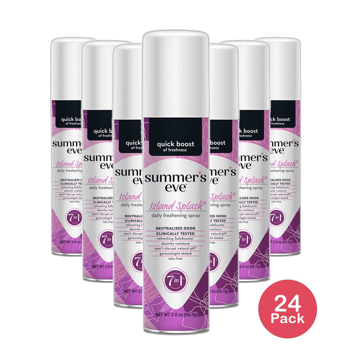 Summers Eve Feminine Deodorant Spray Island Splash 2Oz (Pack of 24)