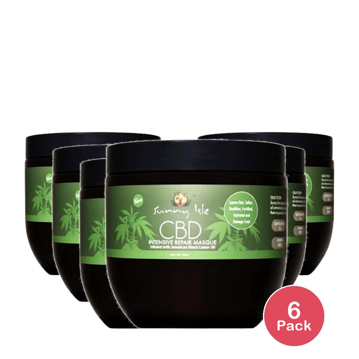 Sunny Isle CBD Intensive Repair Masque ounce in Black 16 Oz (Pack of 6)