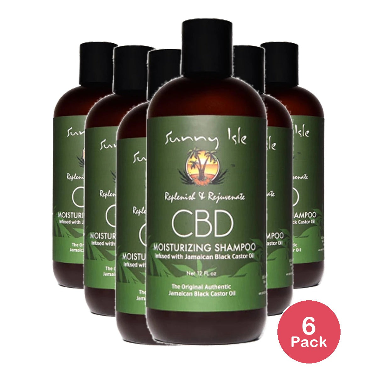 Sunny Isle CBD Shampoo 1 Pack in Black 12 Oz
