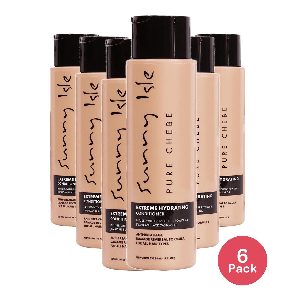 Sunny Isle Pure Chebe Extreme Hydrating Conditioner - 12 fl oz (Pack of 6)