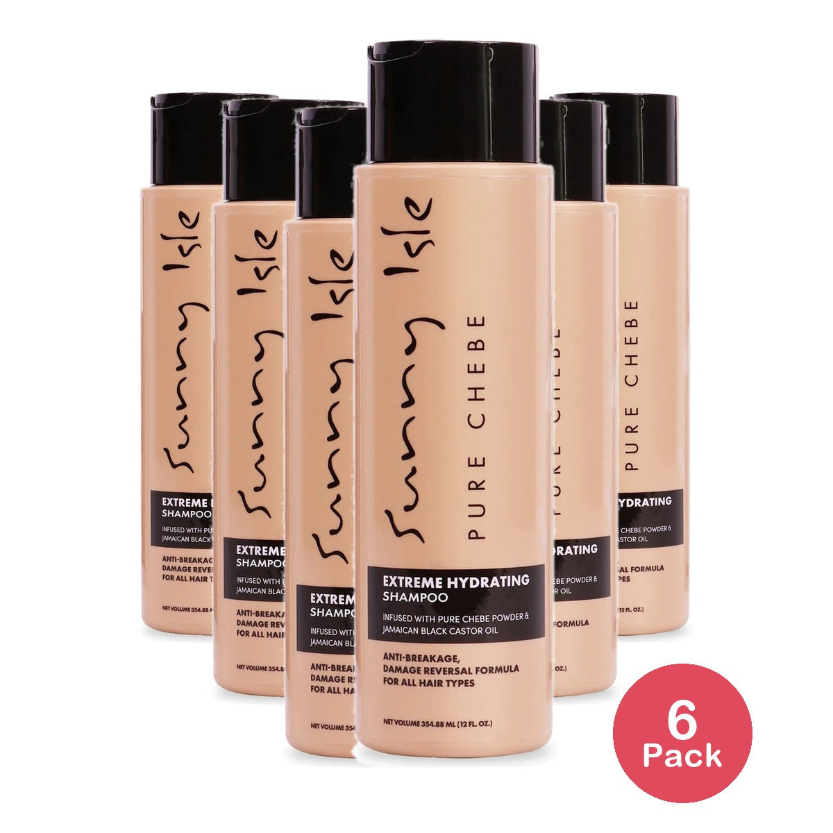 Sunny Isle Pure Chebe Extreme Hydrating Shampoo - 12 fl oz (Pack of 6)