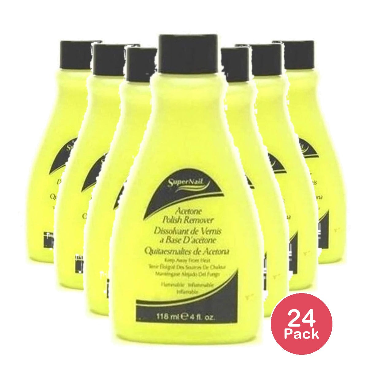 SuperNail - Acetone Polish Remover Regular 4. Oz (Pack of 24)