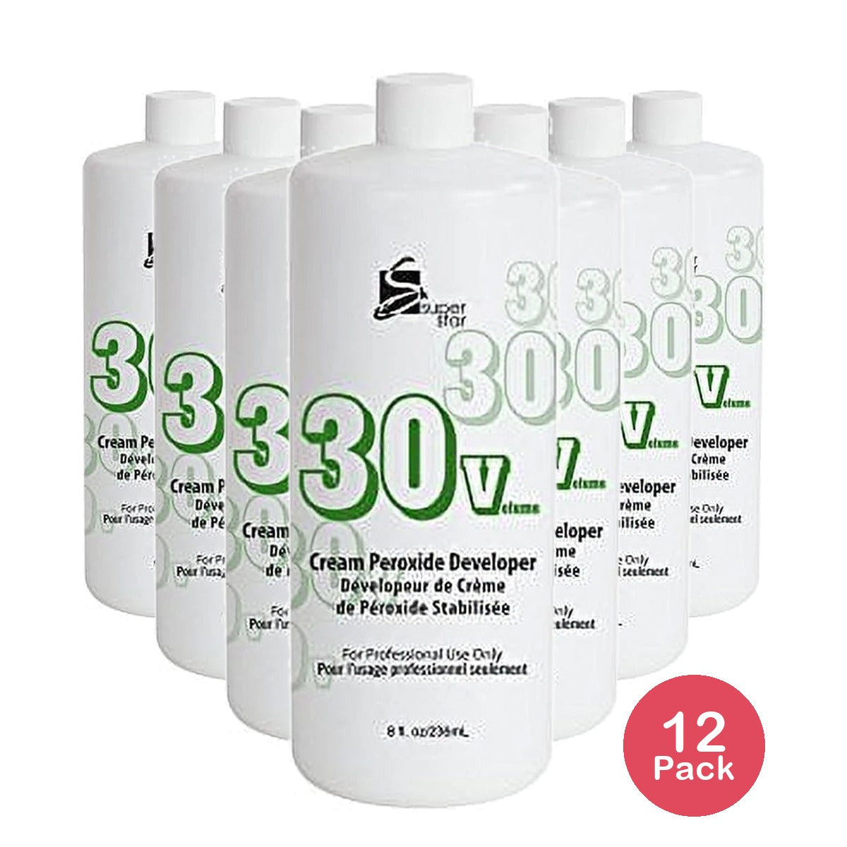 Superstar Stabilized Cream Peroxide Developer 30V HC-50305 8 oz (Pack of 12)