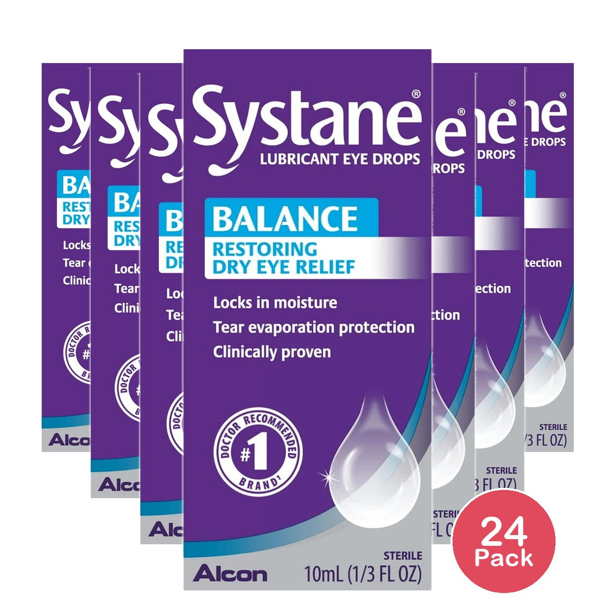 Systane Gel Lubricant Eye Drops - 0.34 Fl Oz (Pack Of 24)
