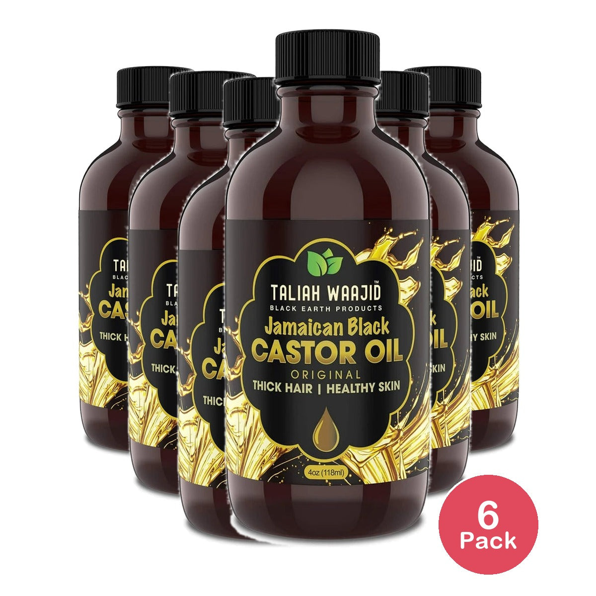 Taliah Waajid Black Earth Products Jamaican Black Castor Oil Original 4oz 4 Oz (Pack of 6)