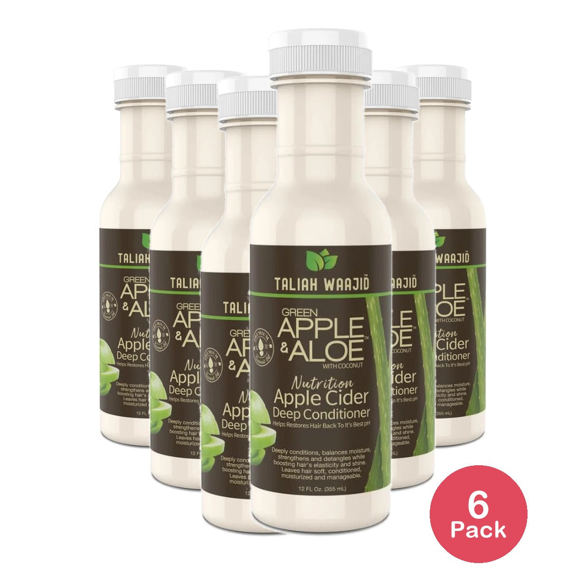 Taliah Waajid Green Apple & Aloe Nutrition Apple Cider Deep Conditioner - 12 fl 12 Fl. Oz (Pack of 6)