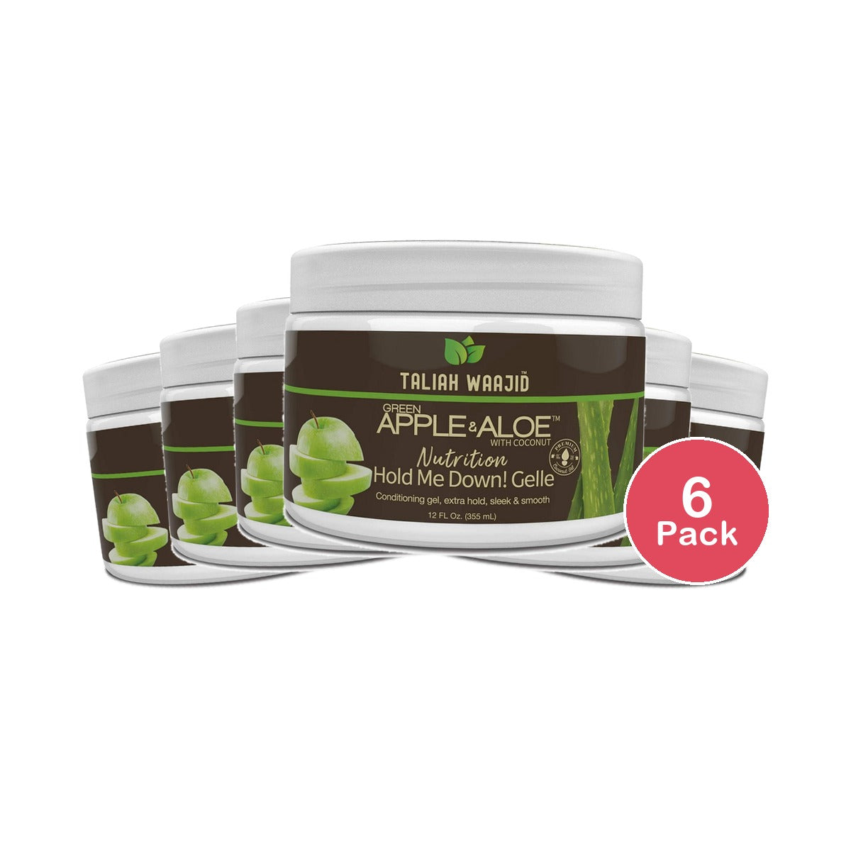 Taliah Waajid Nutrition Curl Enhancing Hair Styling Gel with Green Apple 12 fl 12 Fl. Oz (Pack of 6)