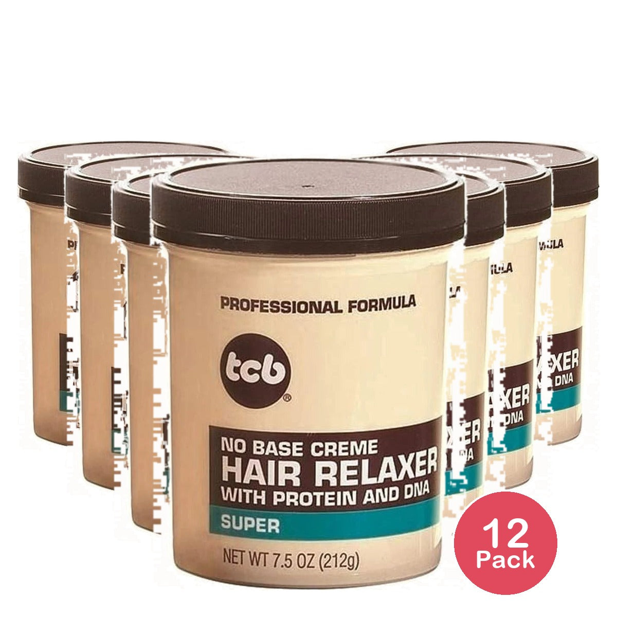 TCB No Base Hair RelAxer Creme Super (Pack of 12) 7.5 Oz