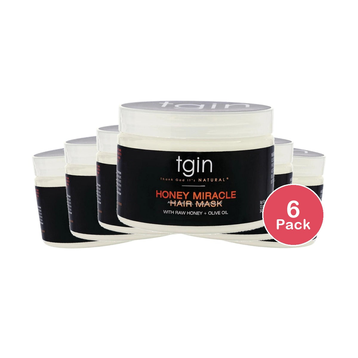 Thank God It's Natural (Tgin) Honey Miracle Hair Mask Deep Conditioner Moisturi 12 Oz (Pack of 6)