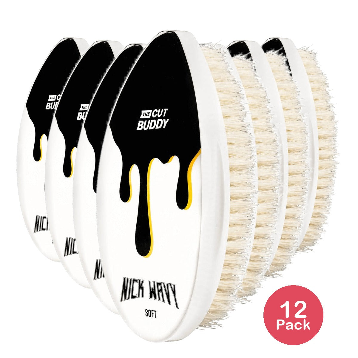 The Cut Buddy Nick Wavy Collection 360 Waves Brush Medium Soft (Pack of 12)