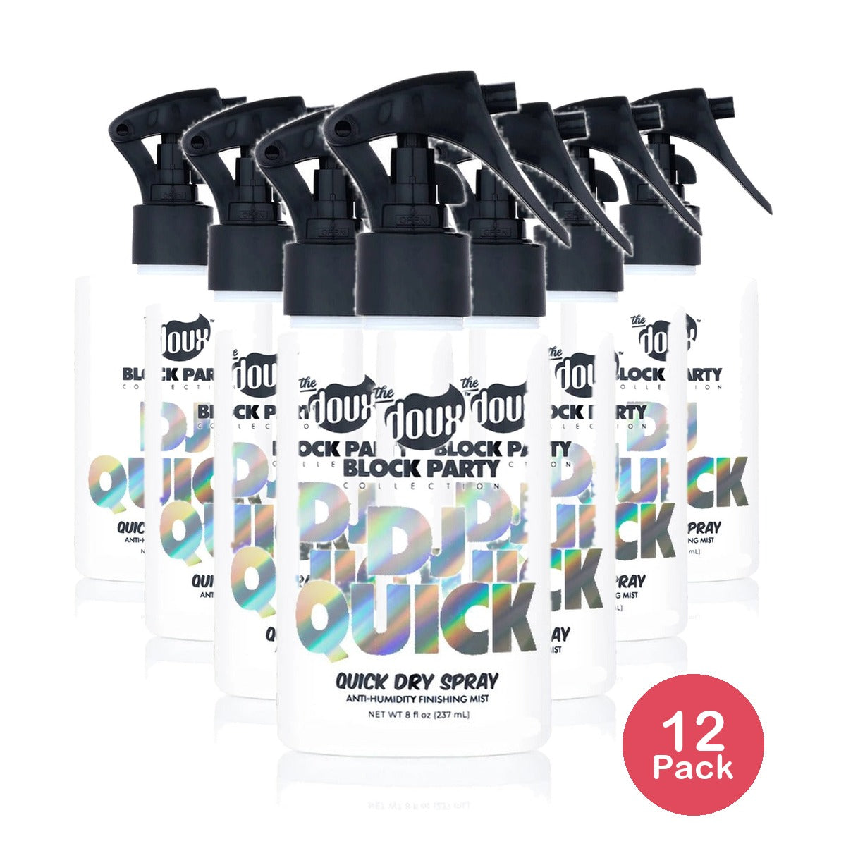 The Doux Block Party DJ Quick Dry Spray 8 Fl Oz (Pack of 12)