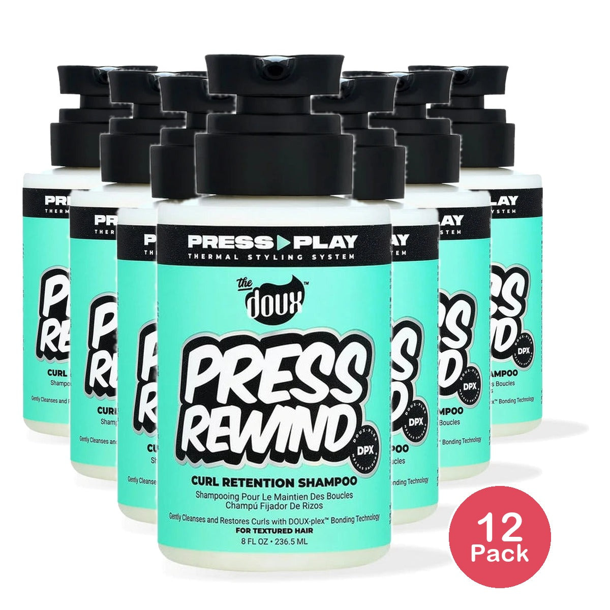 The Doux Press Rewind Curl Reversion Shampoo All Hair Types Moisturizing (Pack of 12) 8 Fl. Oz