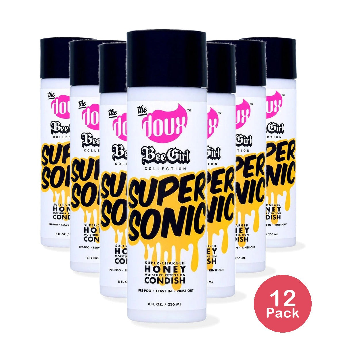 The Doux Super Sonic Honey Moisturizing Condish for All Ages Frizzy Dry (Pack of 12) 8 Fl. Oz