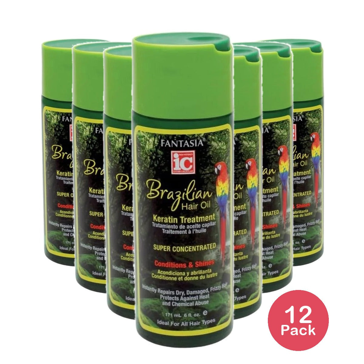 The Fantasia Collection Brazilian Hair Oil Keratin 6 Oz (Pack of 12)
