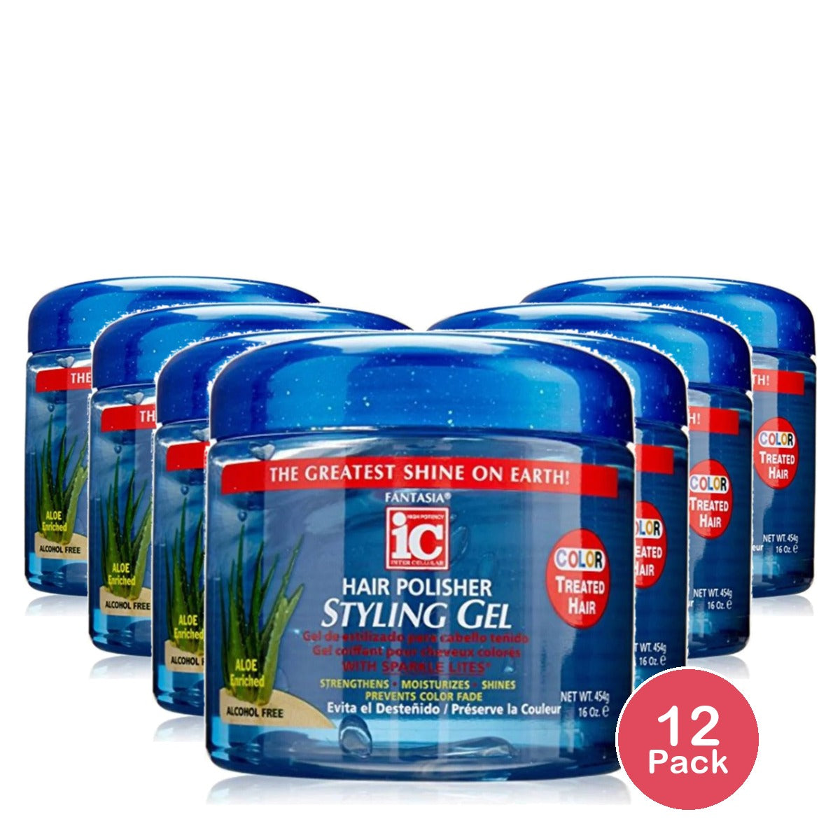 The Fantasia Collection Hair Polisher Styling Gel 16 Oz (Pack of 12)