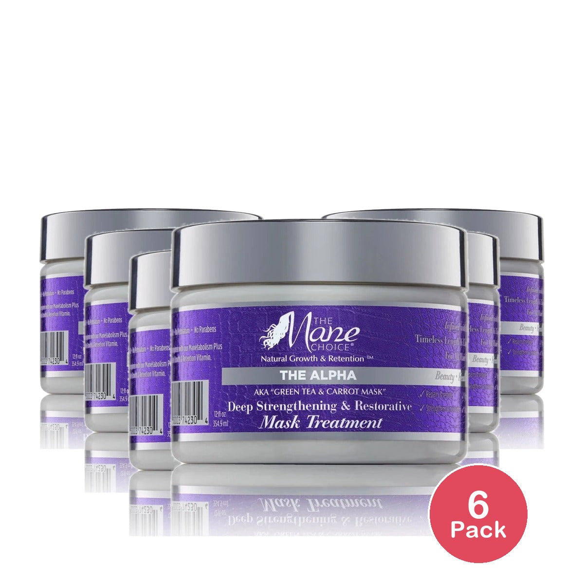 The Mane Choice Deep Strengthening & Restorative Mask Treatment Green Tea & Carr 12 Oz (Pack of 6)