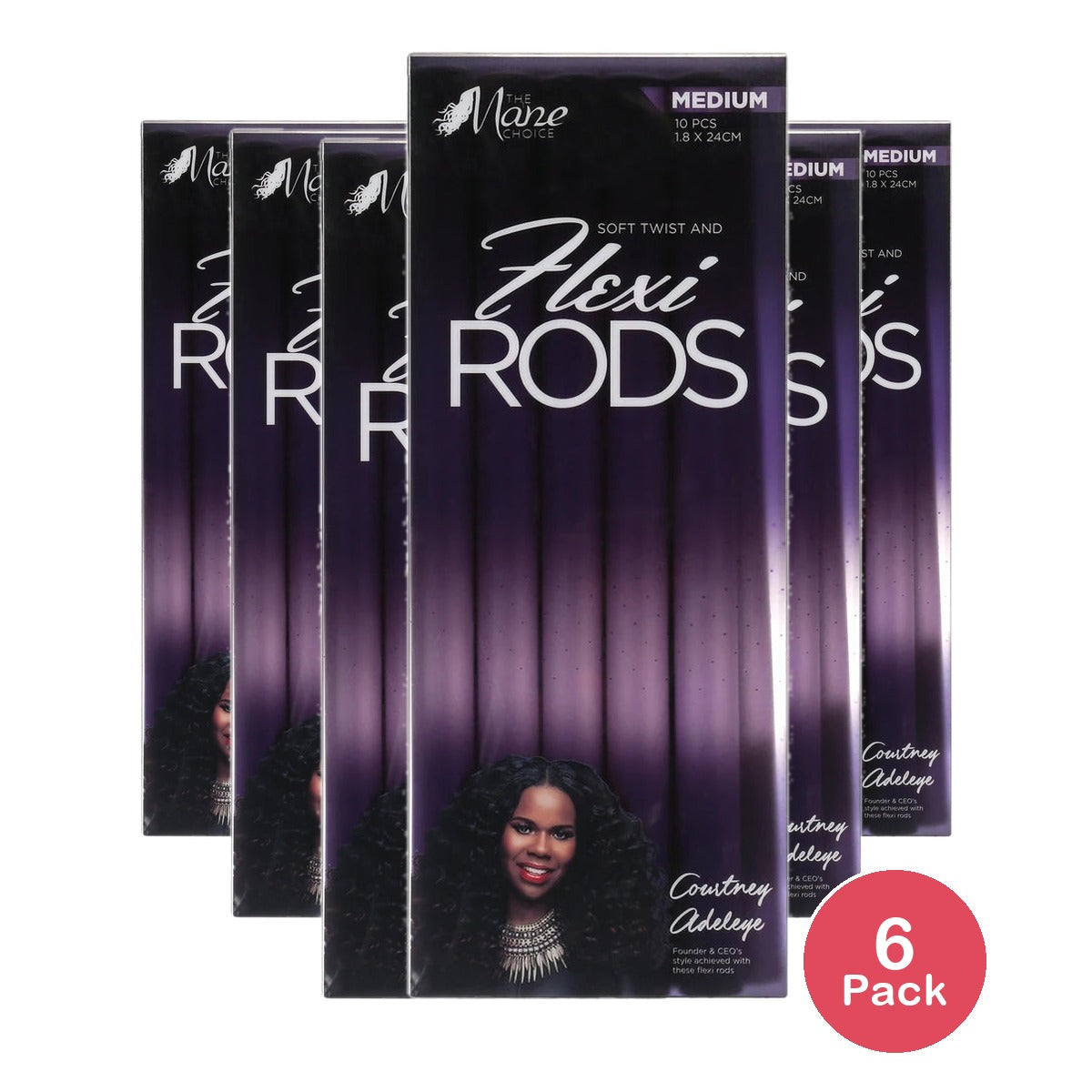 The Mane Choice Flexi Rod Medium (Pack of 6)