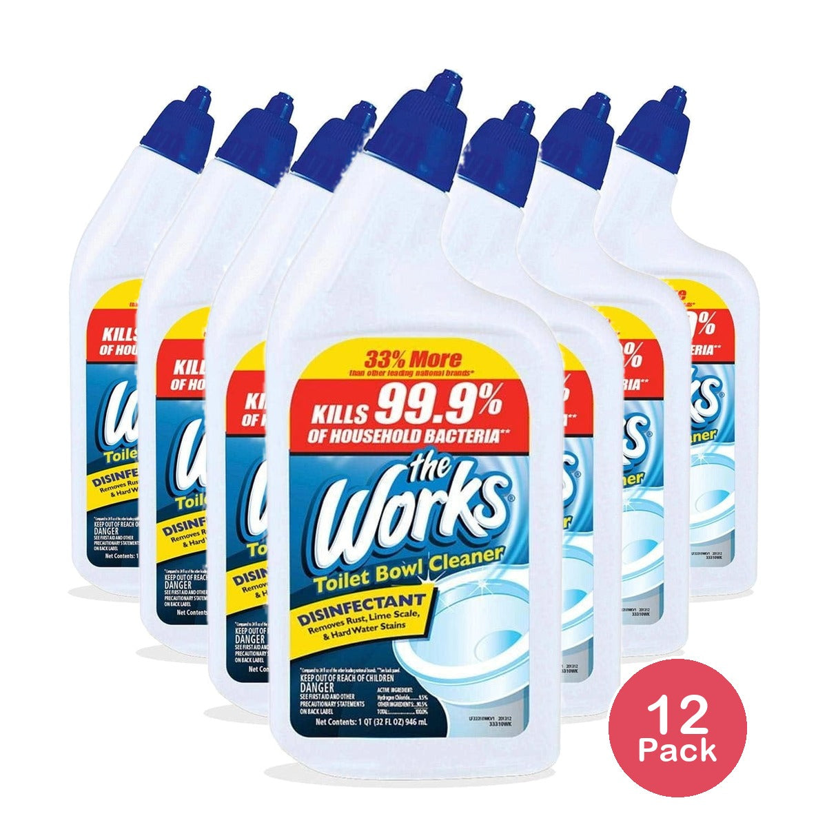 The Works Toilet Bowl Cleaner 32 OZ (Pack of 12)