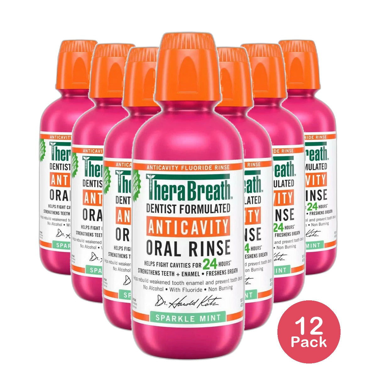 Therabreath Healthy Smile Mouthwash Sparkle Mint 16Oz (Pack of 12)