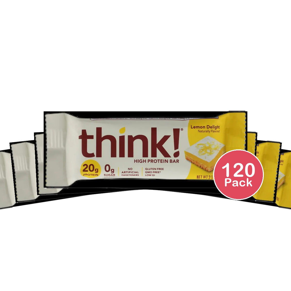 Think! High Protein Bar Lemon Delight 2.1 Oz (Pack of 120)