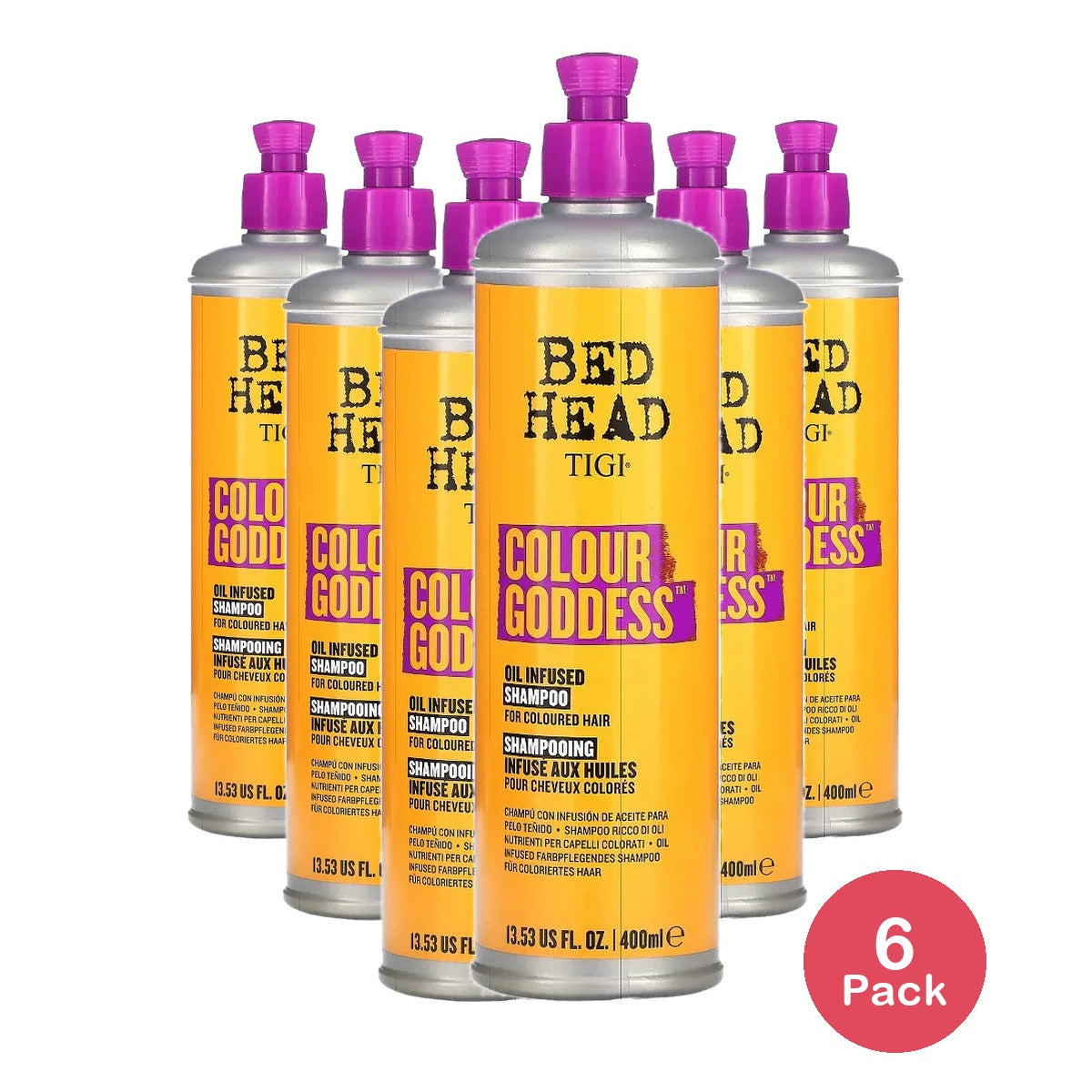 Tigi Bed Head Colour Goddess Shampoo, 13.53-oz, from Purebeauty Salon & Spa (Pack of 6)