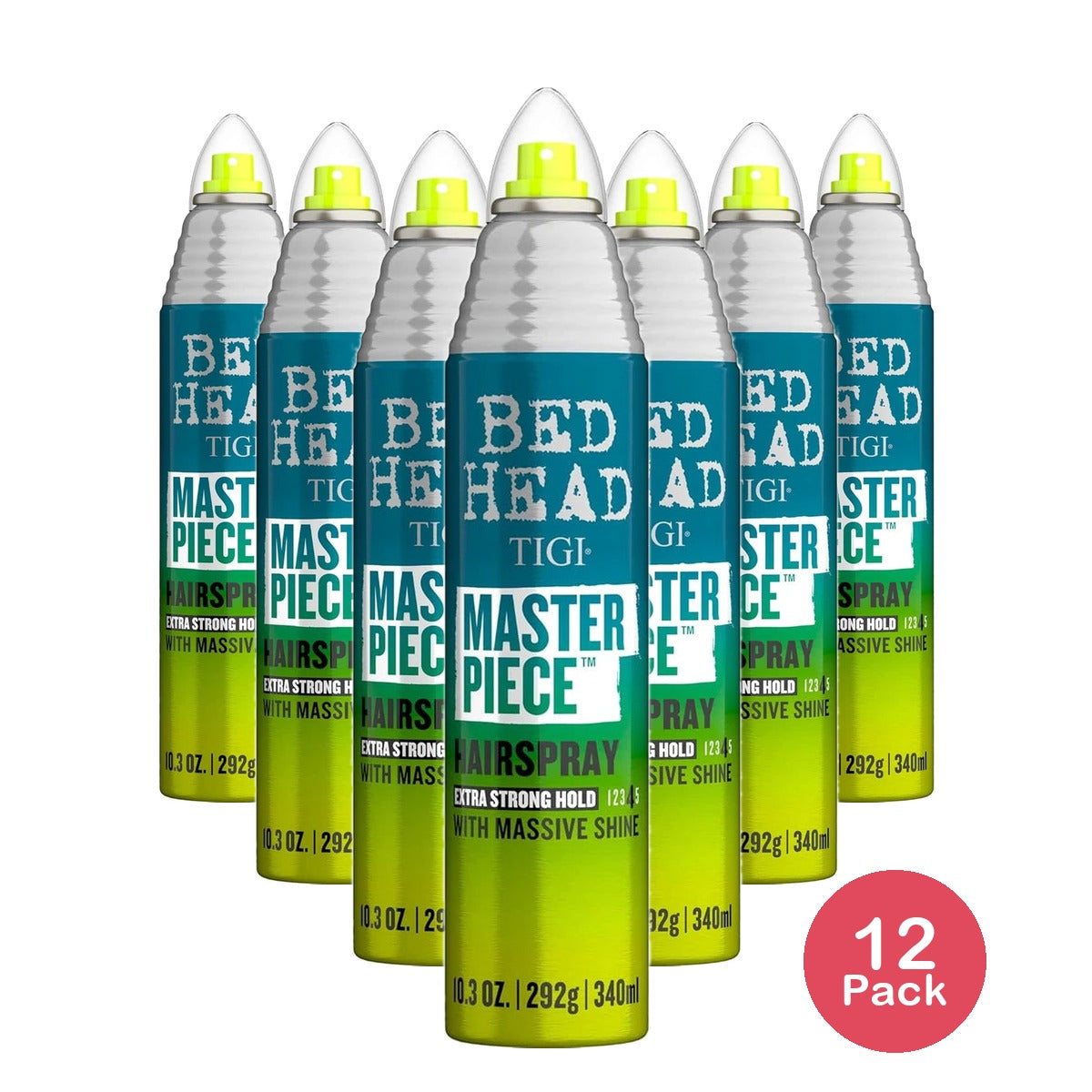 TIGI Bed Head Master Piece Hairspray with Extra Strong Hold Unisex Hair Spray 10.3 Oz (Pack of 12)