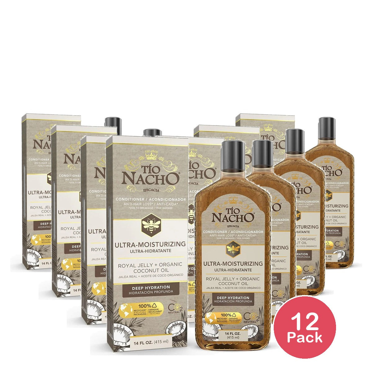 Tio Nacho Coconut Oil Shampoo 14 Fl Oz (Pack of 12)