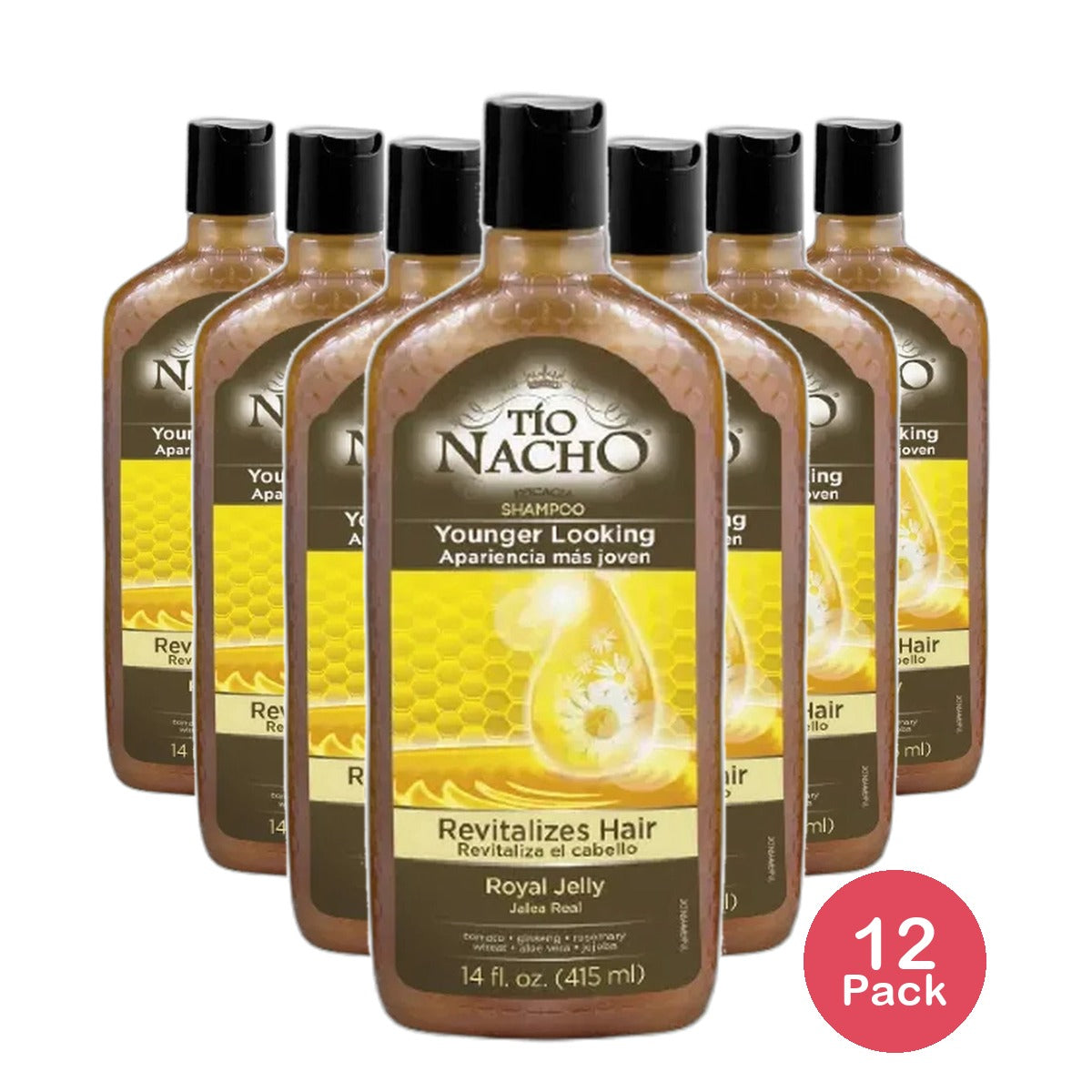 Tio Nacho Younger Looking Shampoo Revitalizes Hair With Royal Jelly 14Oz (Pack of 12)