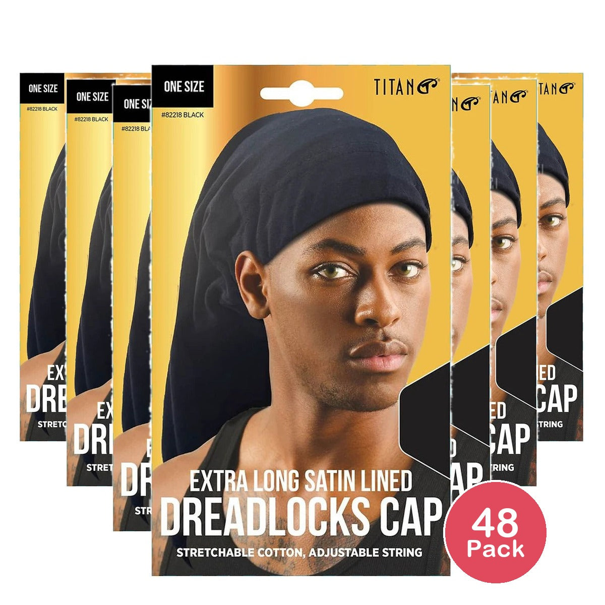 Titan Sport Satin Lined Dreadlock Cap - 1.0 EA nan (Pack of 48)