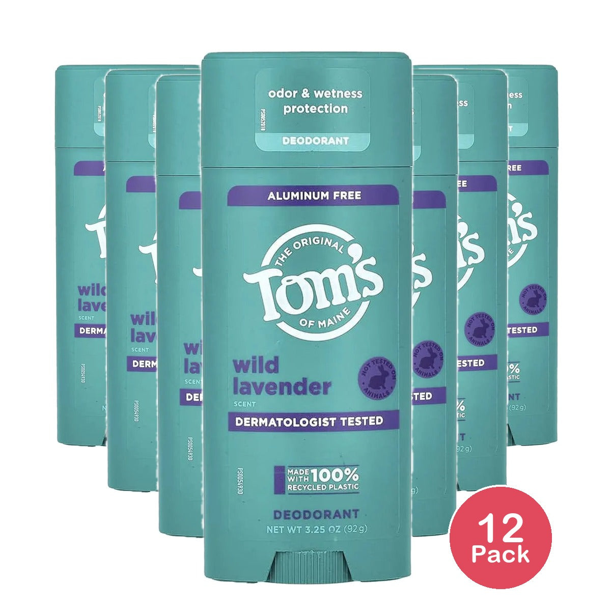 Toms Of Maine Antiperspirant Deodorant Aluminum Free Wild Lavender 3.25Oz (Pack of 12)