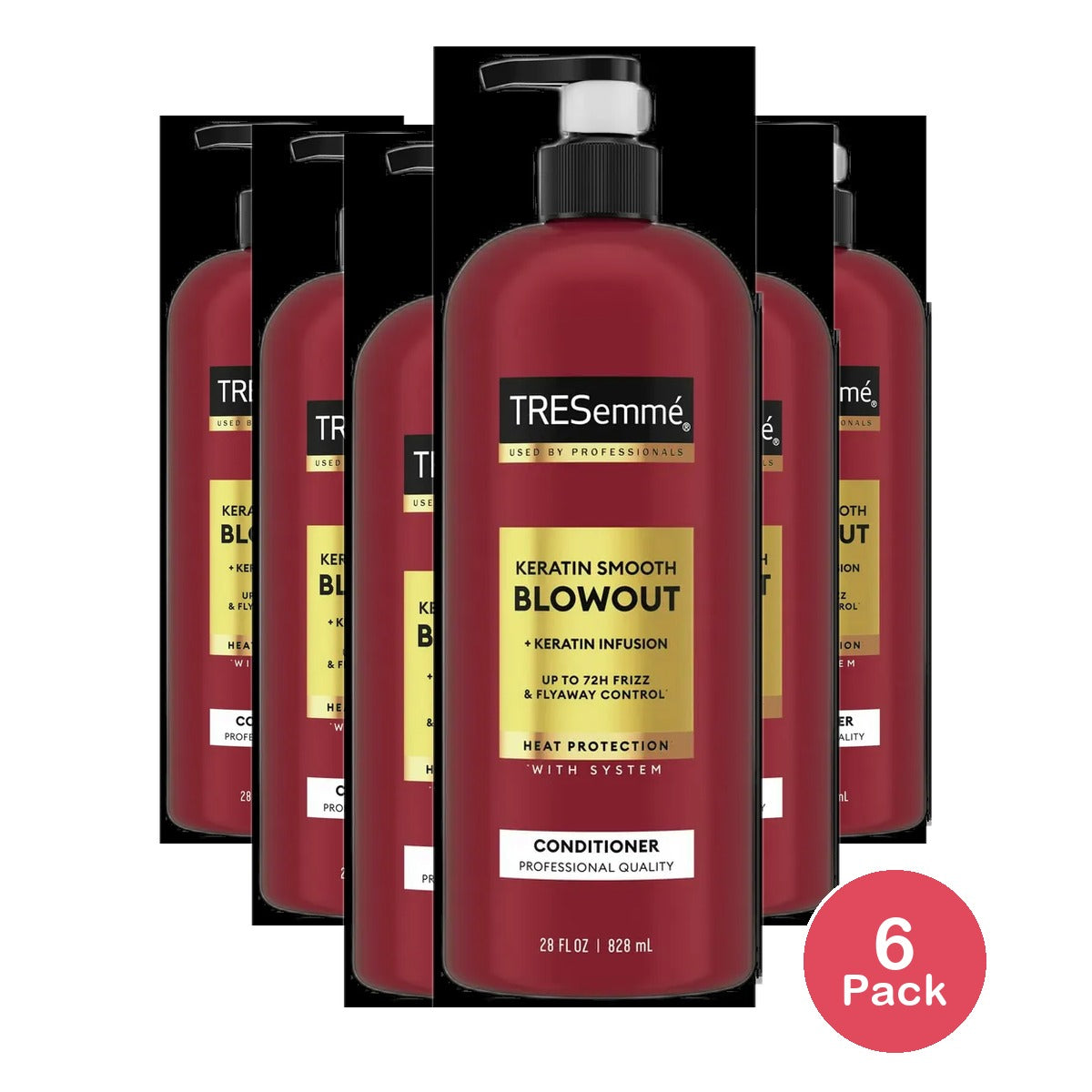 TRESemme Conditioner for Frizzy Hair Keratin Smooth Formulated with Lamellar 28 oz (Pack of 6)