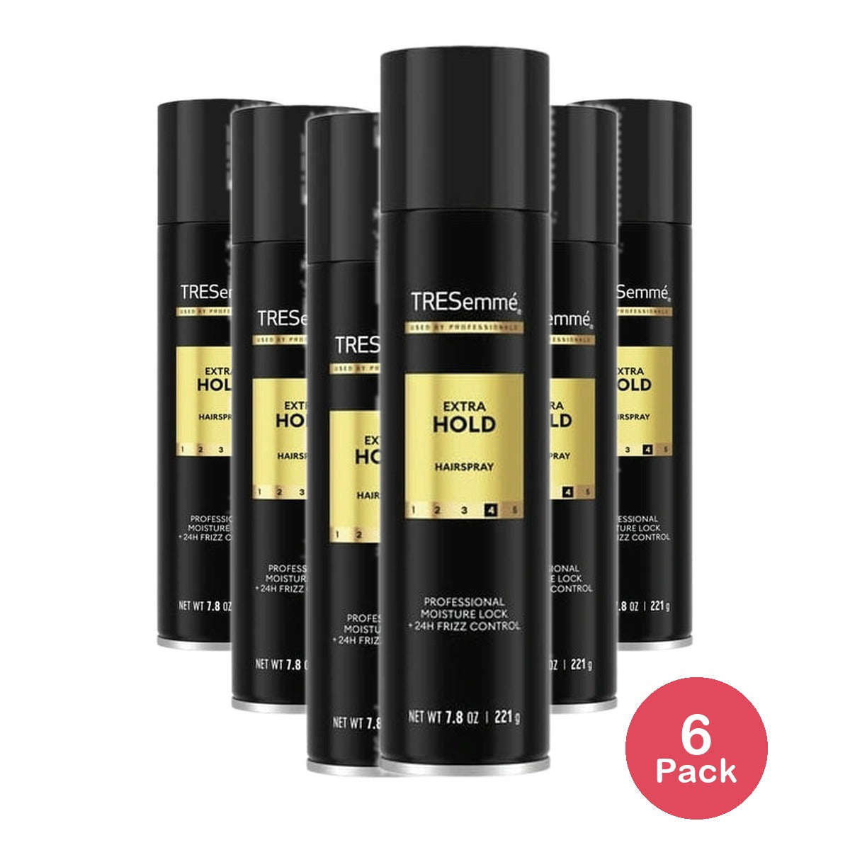 Tresemme Extra Hold Hairspray for 24-Hour Frizz Control with Pro Lock Tech 7.8 oz (Pack of 6)