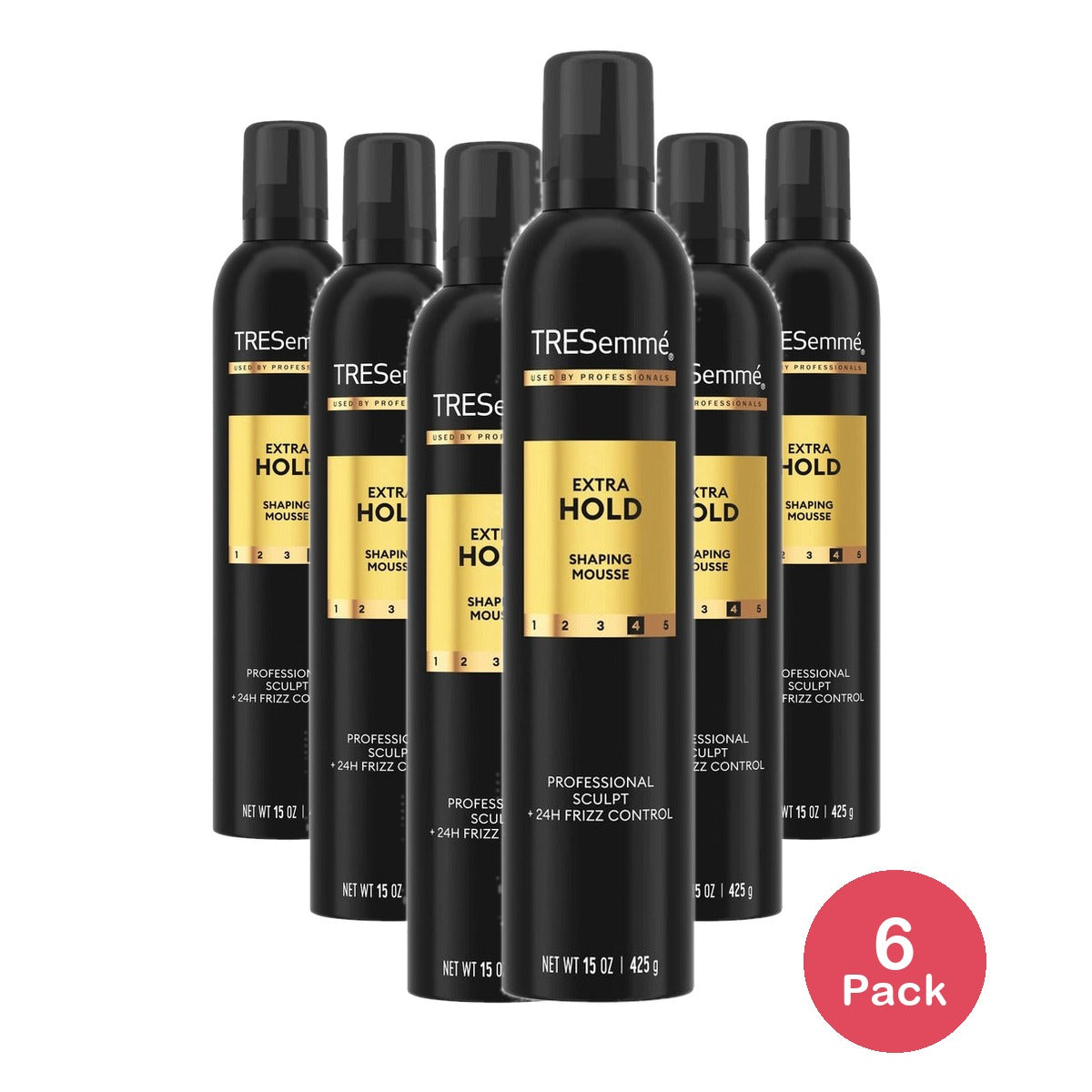 Tresemme Extra Hold Mousse 15 Oz (Pack of 6)