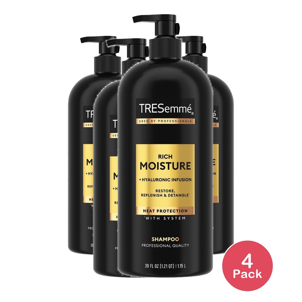 Tresemme Rich Moisture Shampoo 39 Oz (Pack of 4)