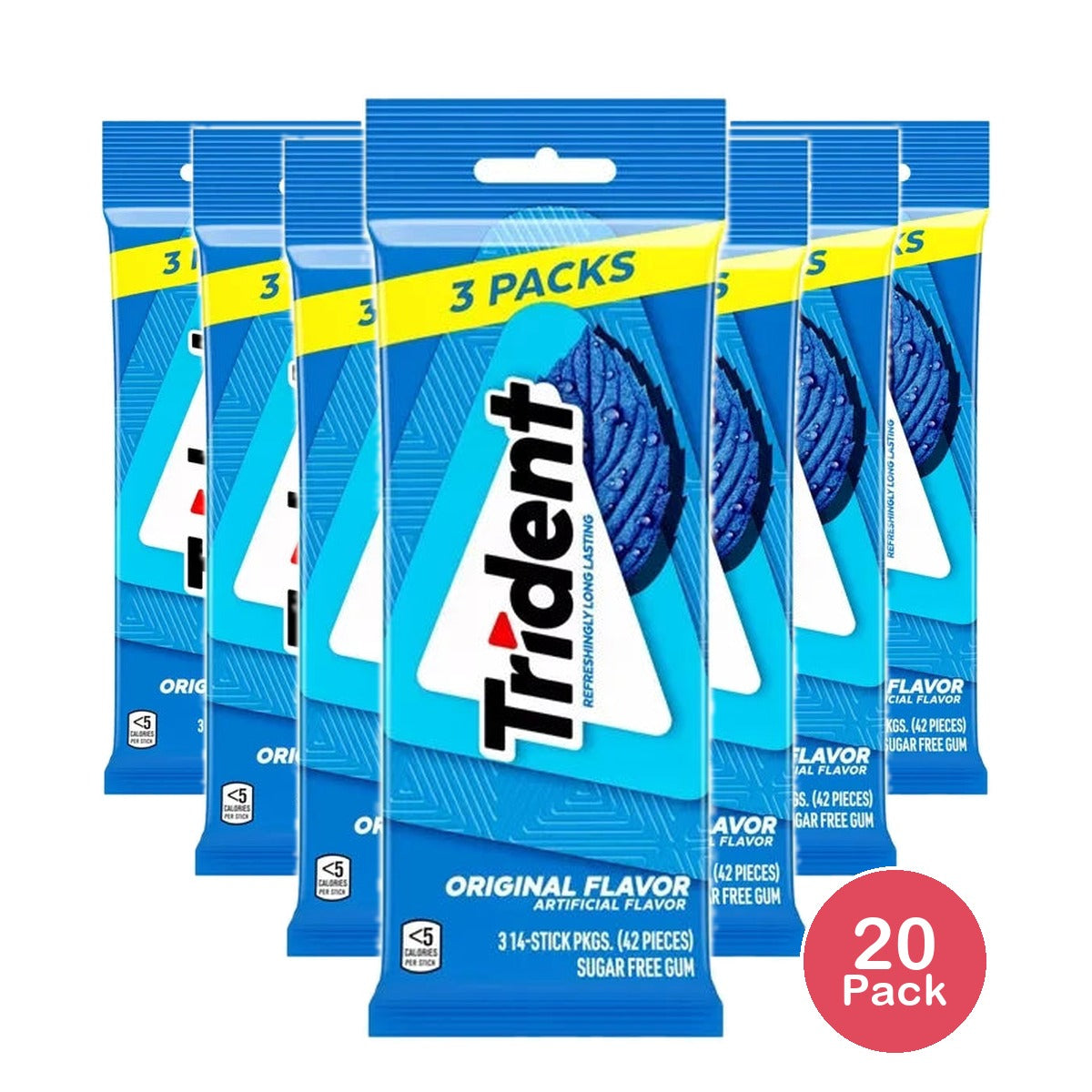 Trident Original Chewing Gums 3pk 2.8 Oz (Pack of 20)