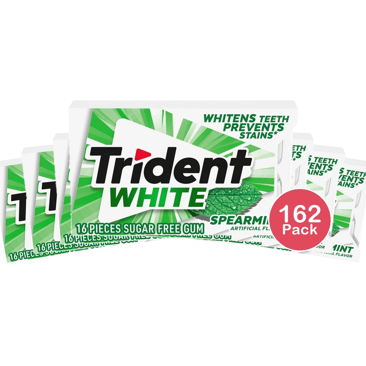TRIDENT WHITE SPEARMINT 16PC (Pack of 162)