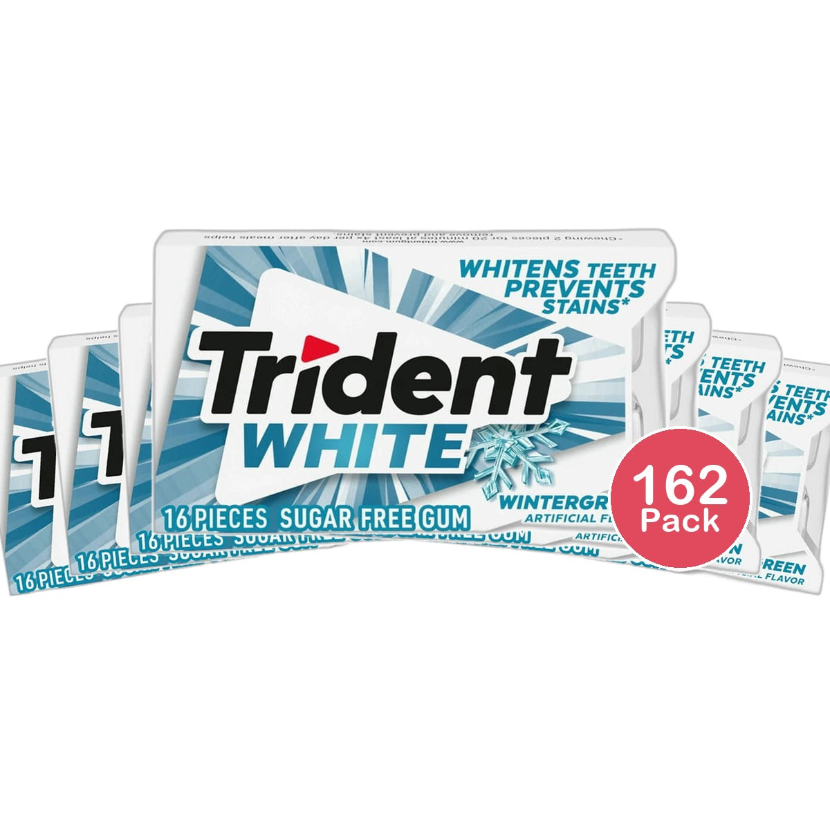 Trident White Wintergreen Gum 16Ct 0.96Oz (Pack of 162)