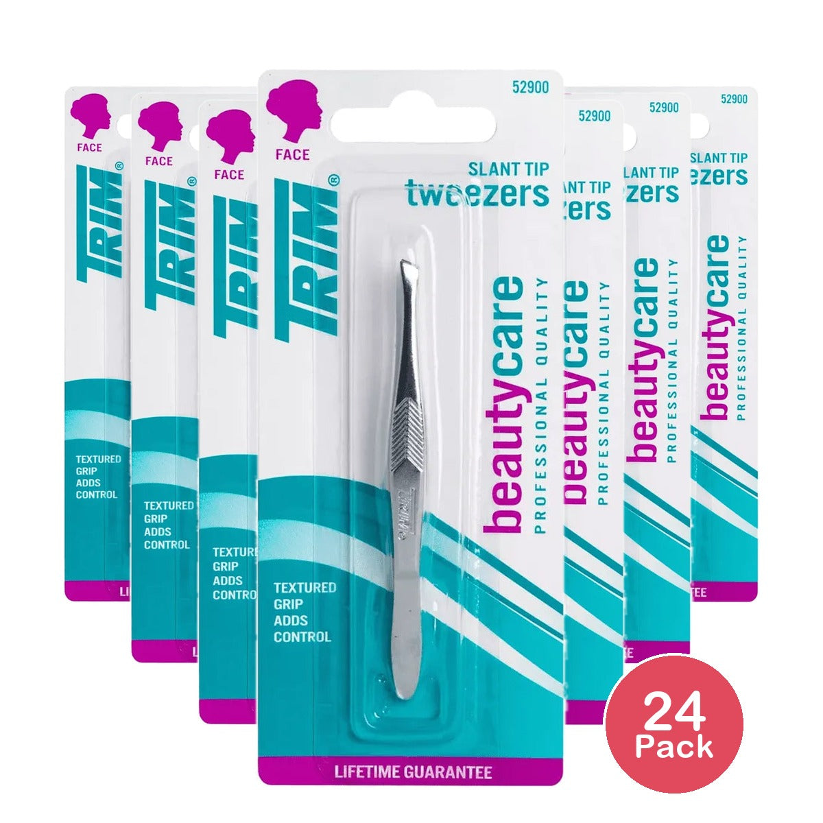 Trim Beauty Care Slant Tip Tweezers 0.32Oz (Pack Of 24)