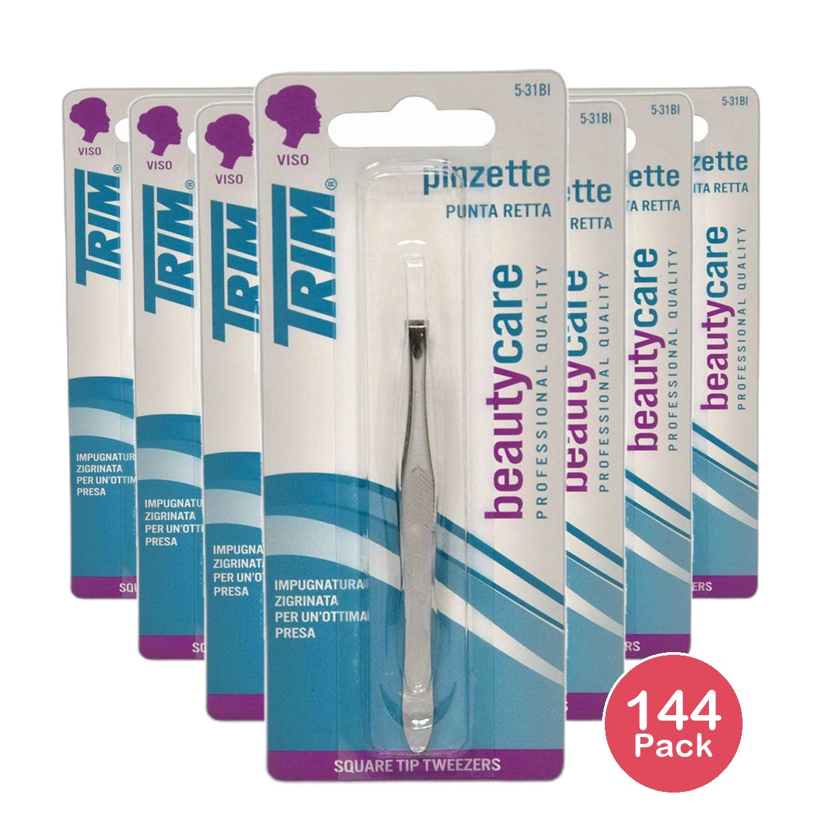 Trim Square Tip Tweezers 0.31Oz (Pack of 144)